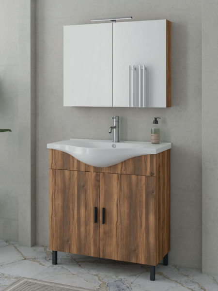 Drop Luna 80 Amber Baroque Oak 5FLU080BO Έπιπλο Μπάνιου Μελαμινικό