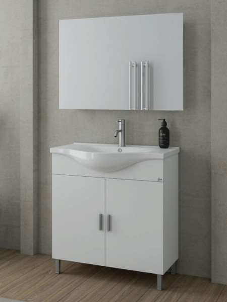 Drop Luna 80 White 5FLUM80WH Έπιπλο Μπάνιου Λευκό