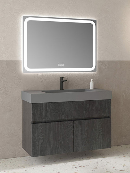 Furnibath M Έπιπλο 101 Ανάγλυφο Συνθετικό Έπιπλο Μπάνιου Μοντέρνο