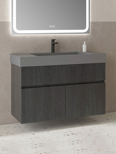 Furnibath M Έπιπλο 101 Ανάγλυφο Συνθετικό Βάση Επίπλου Μπάνιου Με Νιπτήρα 