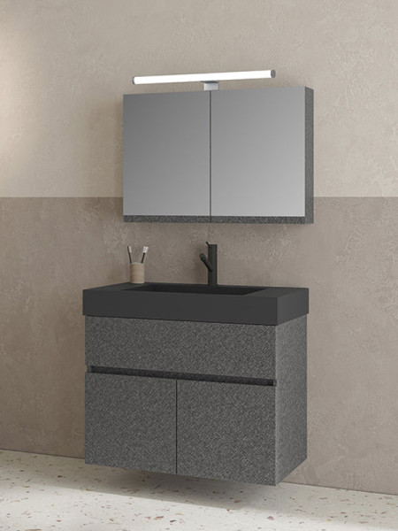 Furnibath M Έπιπλο 081 Ανάγλυφο Συνθετικό Έπιπλο Μπάνιου Μοντέρνο