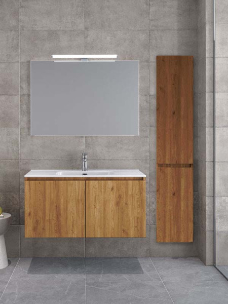 Furnibath Madrid 100 CWL Walnut Έπιπλο Μπάνιου Μελαμινικό