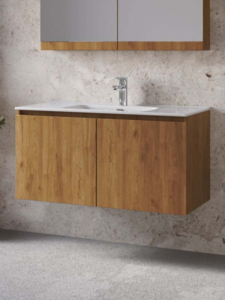 Furnibath Madrid 100 Walnut Βάση Επίπλου Μπάνιου Με Νιπτήρα