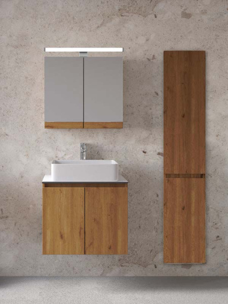 Furnibath Madrid 60 AWL Compact Walnut Έπιπλο Μπάνιου Μοντέρνο