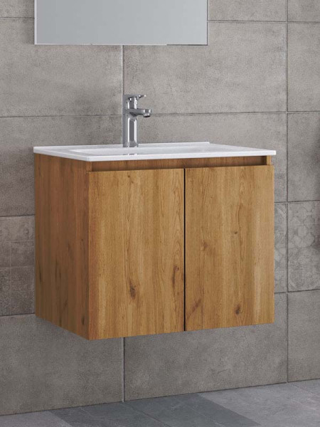Furnibath Madrid 60 Walnut Βάση Επίπλου Μπάνιου Με Νιπτήρα