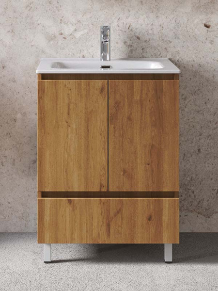 Furnibath Malaga 60 Walnut Βάση Επίπλου Μπάνιου Με Νιπτήρα