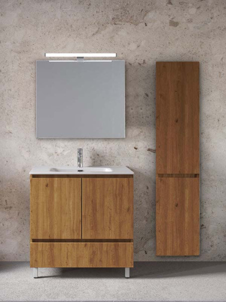 Furnibath Malaga 80 CWL Walnut Έπιπλο Μπάνιου Μελαμινικό