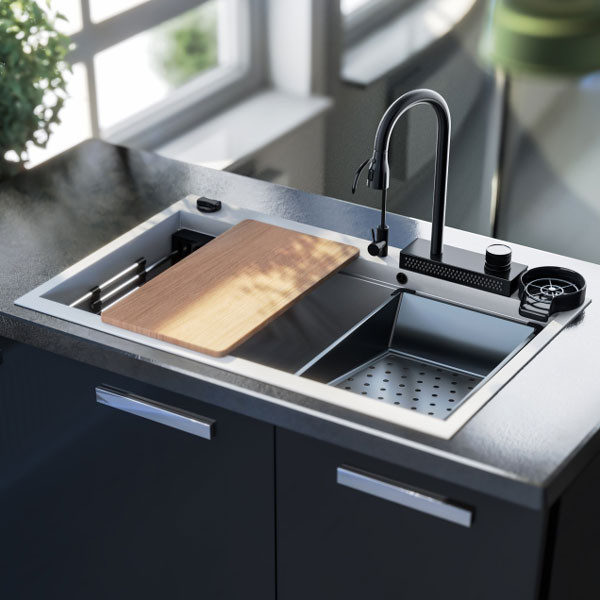 Sanitec Quartz Multi 850 Νεροχύτης Γρανίτης Ένθετος