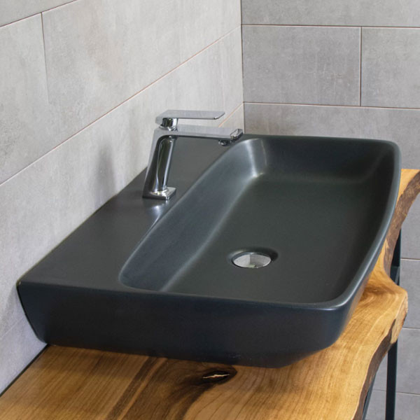 Adamidis Naxos 77M Black Mat Νιπτήρας Χρωματιστός