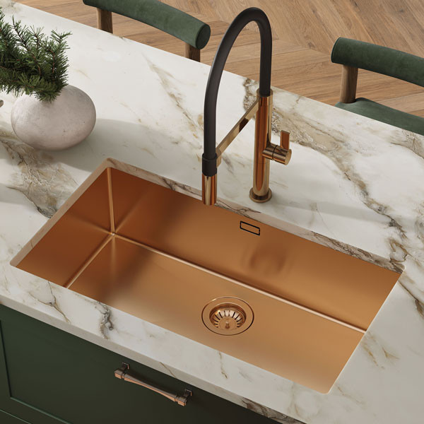 Helika NOVA100B Copper PVD Νεροχύτης Ανοξείδωτος Υποκαθήμενος