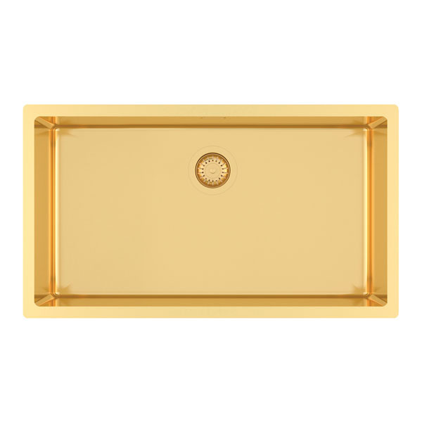 Helika NOVA100B Gold PVD Νεροχύτης Ανοξείδωτος Υποκαθήμενος