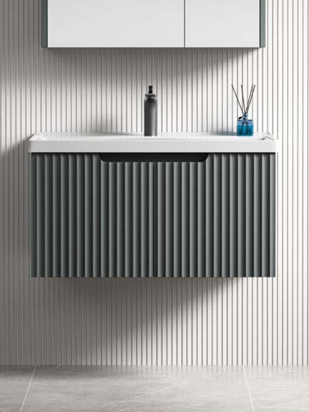 Martin Ophelia 80 Carbon Grey Βάση Επίπλου Μπάνιου Με Νιπτήρα