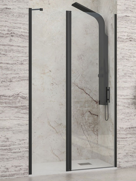 Karag Panex 400 Alto Black Καμπίνα Ντουζιέρας Τοίχο - Τοίχο