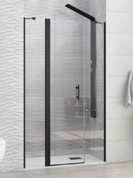 Karag Panex 600 Alto Black Καμπίνα Ντουζιέρας Τοίχο - Τοίχο