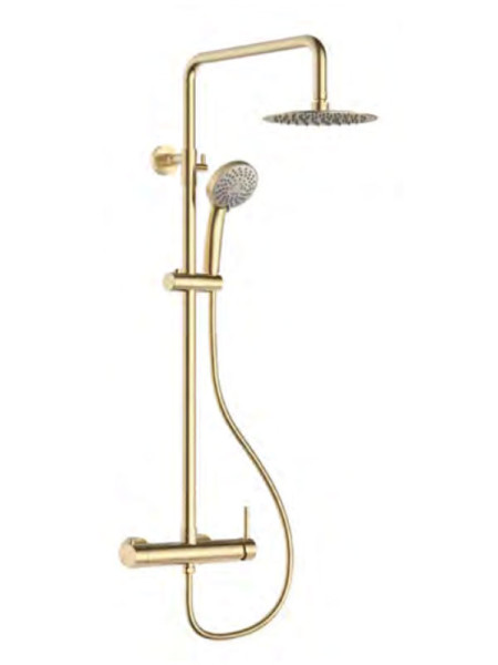 Corgres Rea 4268 Brushed Gold Στήλη Ντους Με Μπαταρία