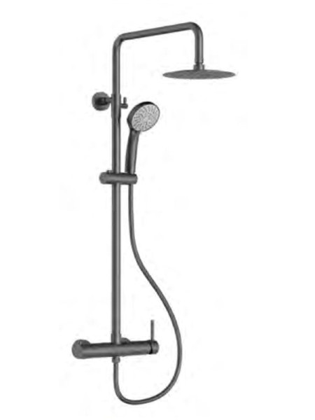 Corgres Rea 4269 Gun Metal Στήλη Ντους Με Μπαταρία