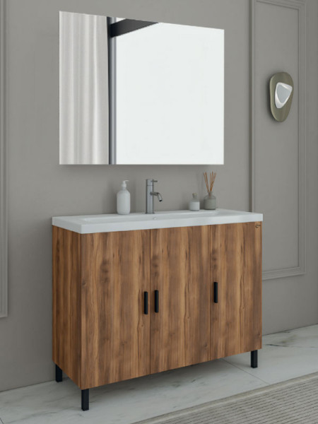 Drop Roma 100 Amber Baroque Oak 5FRMM10BO Έπιπλο Μπάνιου Μελαμινικό