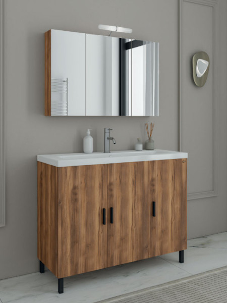 Drop Roma 100 Amber Baroque Oak 5FRM100BO Έπιπλο Μπάνιου Μελαμινικό