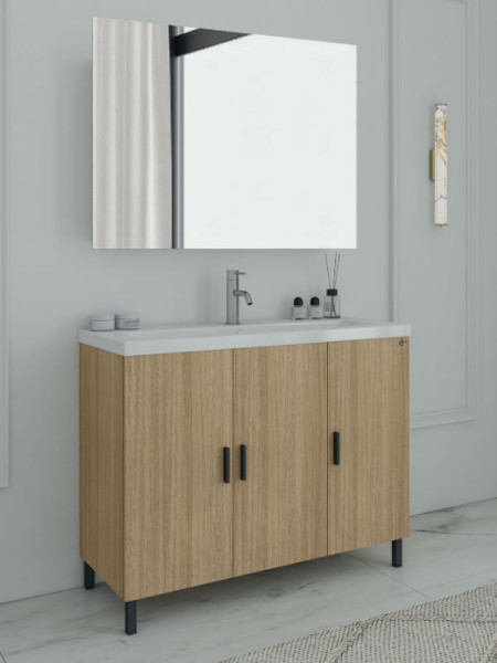 Drop Roma 100 Slavonia Oak 5FRMM10SO Έπιπλο Μπάνιου Μελαμινικό