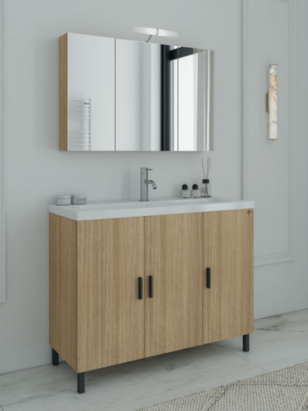 Drop Roma 100 Slavonia Oak 5FRM100SO Έπιπλο Μπάνιου Μελαμινικό