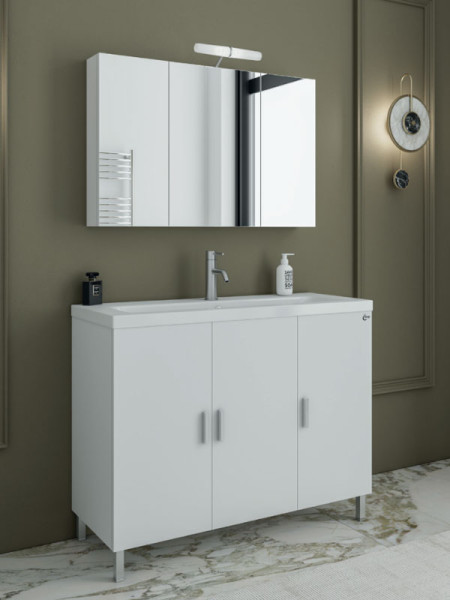 Drop Roma 100 White 5FRM100WH Έπιπλο Μπάνιου Λευκό