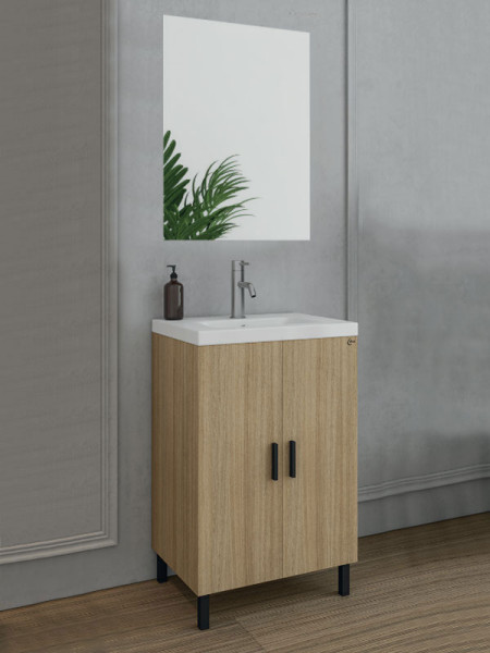 Drop Roma 50 Slavonia Oak 5FRMM50SO Έπιπλο Μπάνιου Μελαμινικό