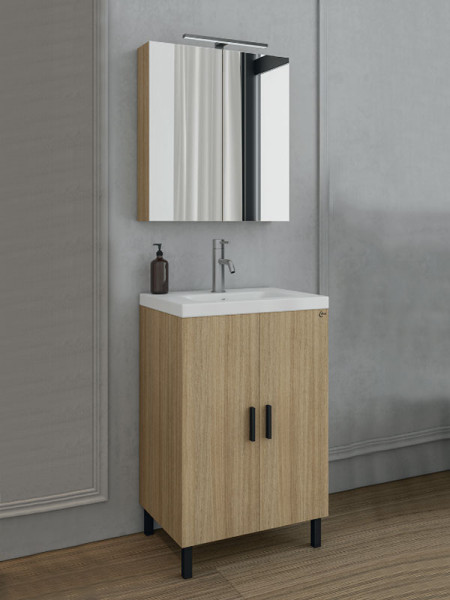 Drop Roma 50 Slavonia Oak 5FRM050SO Έπιπλο Μπάνιου Μελαμινικό