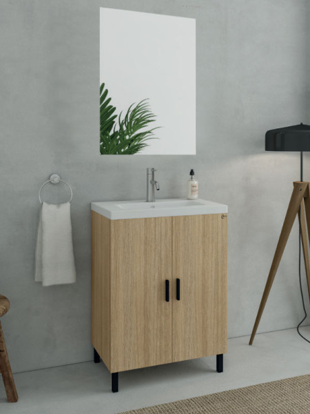 Drop Roma 70 Slavonia Oak 5FRMM70SO Έπιπλο Μπάνιου Μελαμινικό