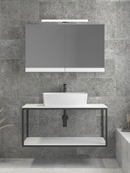 Furnibath S10 Έπιπλο 101 Λάκα Ματ Έπιπλο Μπάνιου Μοντέρνο