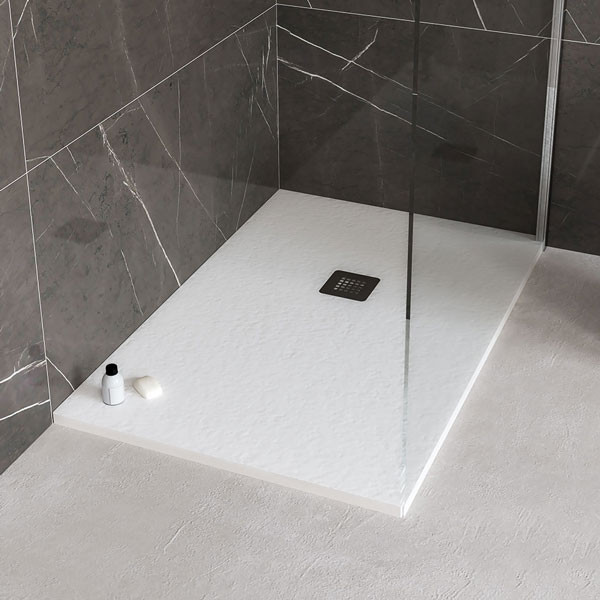 Sirene New Slate S10080-301 White Matt Ντουζιέρα Χυτή Παραλληλόγραμμη