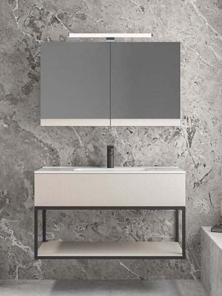 Furnibath S7 Έπιπλο 101 Ανάγλυφο Συνθετικό Έπιπλο Μπάνιου Μοντέρνο