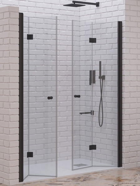 Karag S 7 DP Black Καμπίνα Ντουζιέρας Τοίχο - Τοίχο