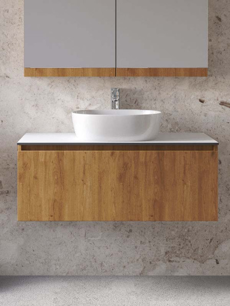 Furnibath Sevilla 100 Compact Walnut  Βάση Επίπλου Μπάνιου Με Νιπτήρα