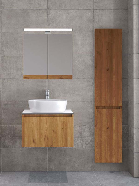 Furnibath Sevilla 60 AWL Compact Walnut Έπιπλο Μπάνιου Μοντέρνο