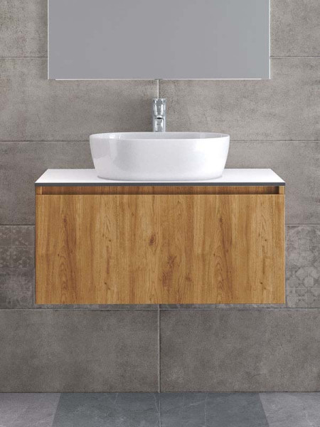 Furnibath Sevilla 80 Compact Walnut Βάση Επίπλου Μπάνιου Με Νιπτήρα