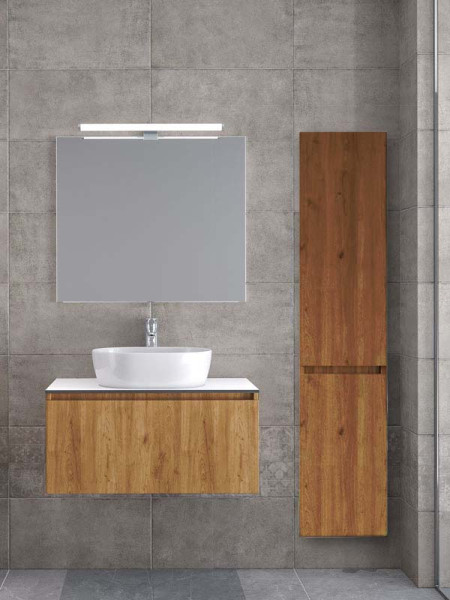 Furnibath Sevilla 80 CWL Compact Walnut Έπιπλο Μπάνιου Μοντέρνο