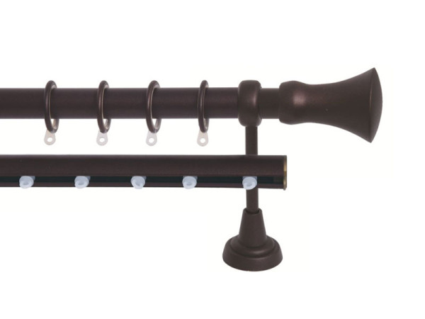 Import Σκουριά Νο 3 Κουρτινόξυλο Διπλό Με Σιδηρόδρομο Ø25 Σφυρήλατο