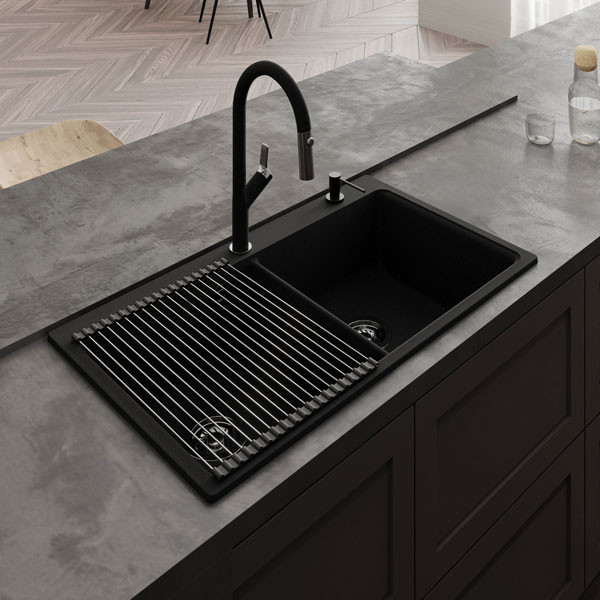 Helika MAGNA SQM200 Νεροχύτης Γρανίτης Ένθετος