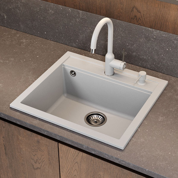 Helika QUADRO SQQ100  Νεροχύτης Γρανίτης Ένθετος