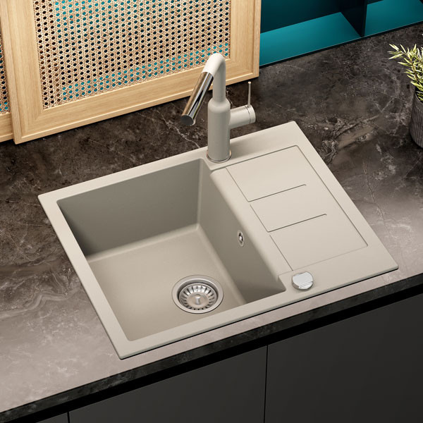 Helika TESA SQT102 Νεροχύτης Γρανίτης Ένθετος