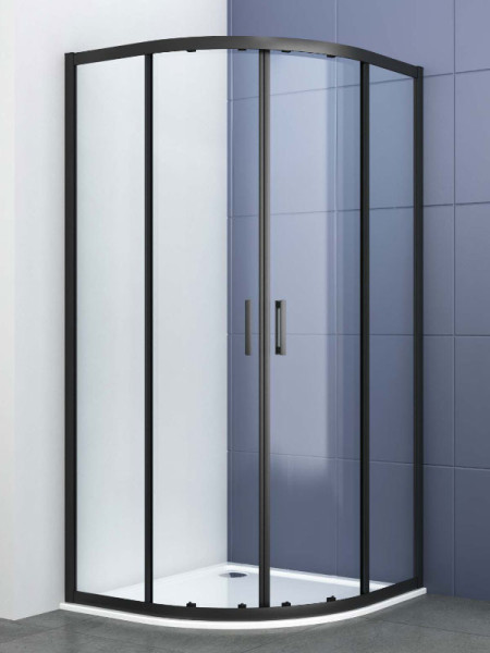 Bronze Art Swift 1C Black Καμπίνα Ημικυκλικής Ντουζιέρας