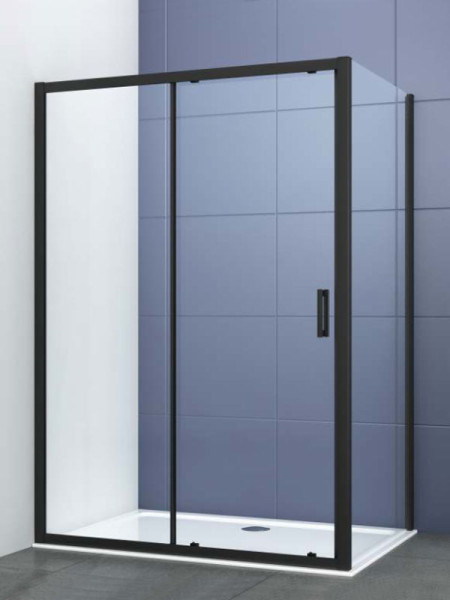 Bronze Art Swift 1S + 1F Black Καμπίνα Ασύμμετρης Ντουζιέρας