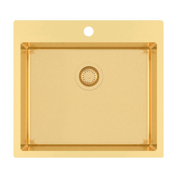 Helika TERRA100N Gold PVD Νεροχύτης Ανοξείδωτος Ένθετος