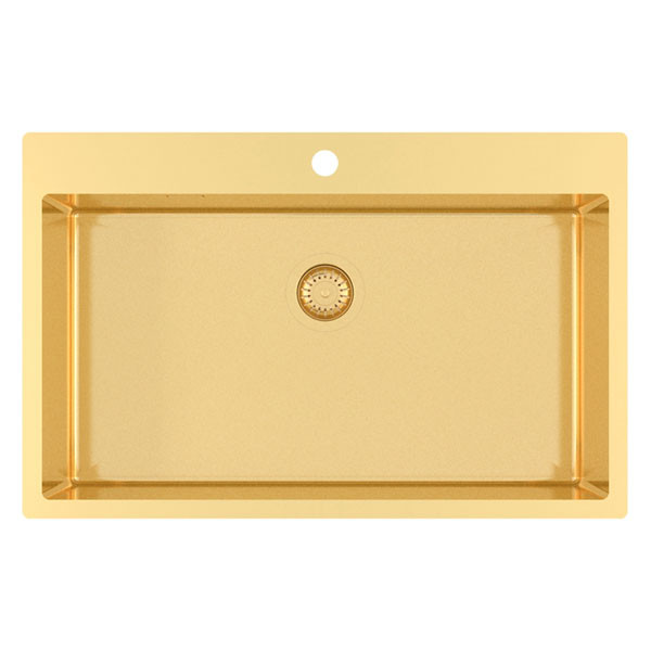 Helika TERRA100M Gold PVD Νεροχύτης Ανοξείδωτος Ένθετος