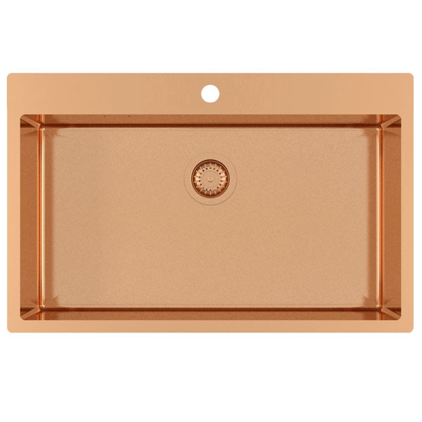 Helika TERRA100M Copper PVD Νεροχύτης Ανοξείδωτος Ένθετος