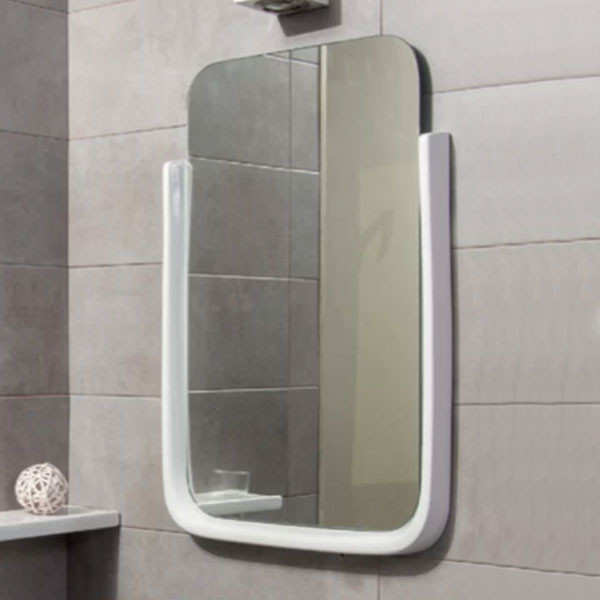 Adamidis Tetris 69 White Mat Καθρέπτης Μπάνιου Κεραμικός