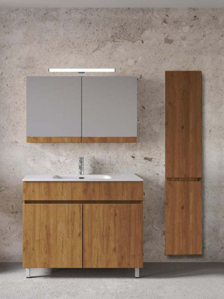 Furnibath Toledo 100 AWL Walnut Έπιπλο Μπάνιου Μελαμινικό