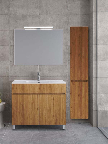 Furnibath Toledo 100 CWL Walnut Έπιπλο Μπάνιου Μελαμινικό