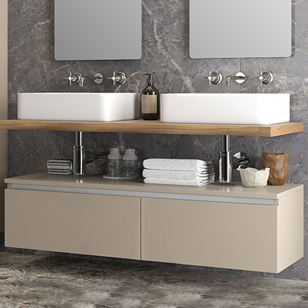 Furnibath TL Έπιπλο 110  Δρυς Όακ Βάση Επίπλου Μπάνιου Με Νιπτήρα 