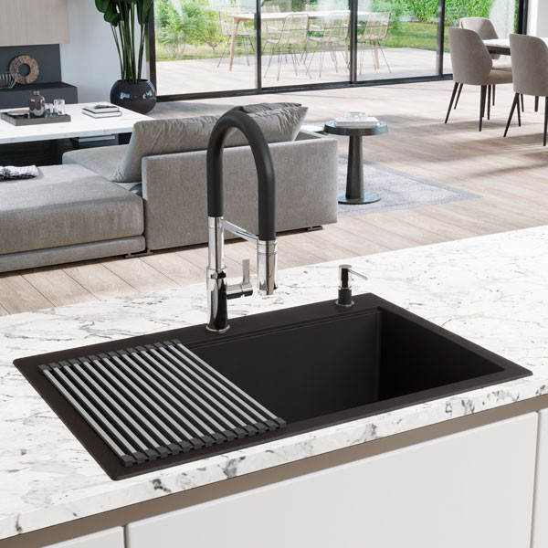 Helika LARGUS TQL100 Νεροχύτης Γρανίτης Ένθετος